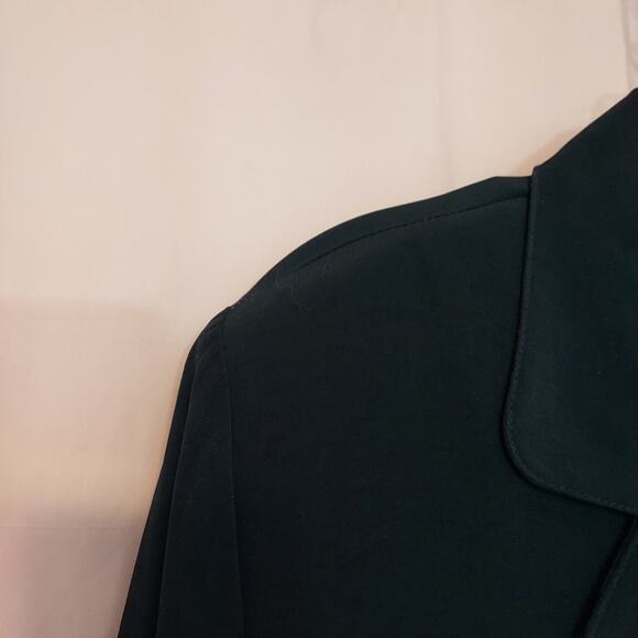 Vintage Audio by Connie Anderson Teal Blue Two Piece Button Down Shirt Skirt Set - Picture 7 of 15